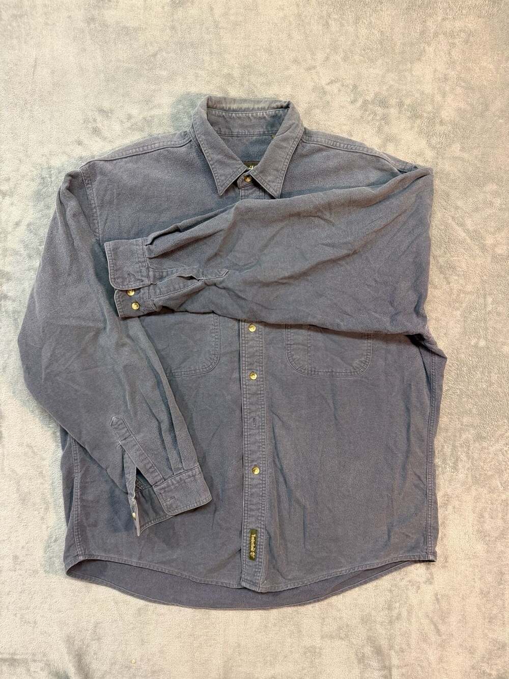 Timberland Weathergear VintageHeavyweight Cotton Long Sleeve Button Down ShirtXL